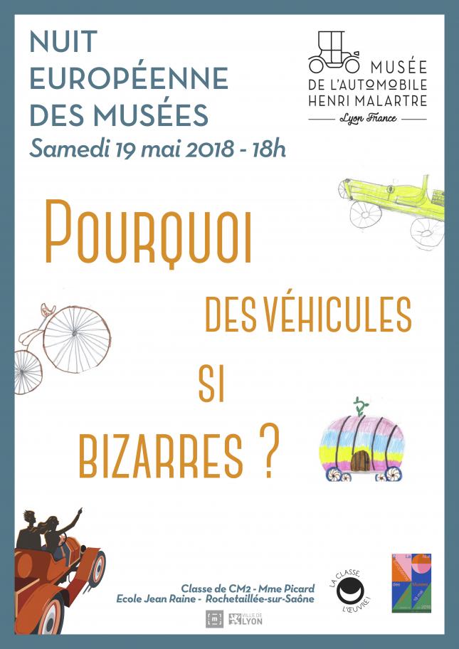 Affiche de la Nuit des Musées 2018 au Musée Malartre
