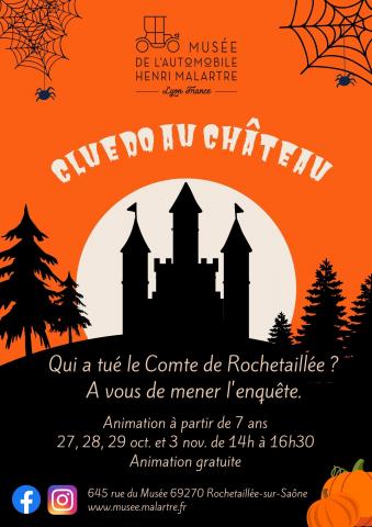 affiche photo cluedo au chateau