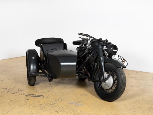 Attelage ZÜNDAPP KS 750 du Musée de l'automobile Henri Malartre.
