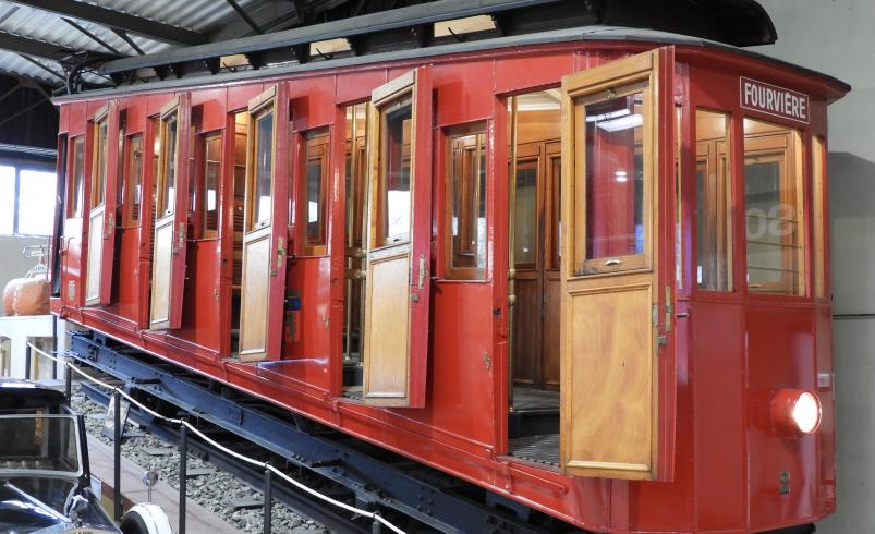 Wagon du funiculaire, collections du Musée Malartre - © Malartre 